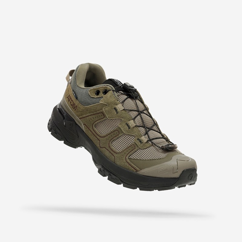 Waterproof Trekking Shoes Hard-Rally Mountain Tex AT192 Khaki